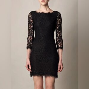 Diane Von Furstenberg Zarita Scoofp Dress Black
